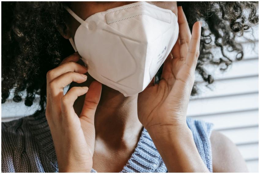 Closeup of crop anonymous African American female