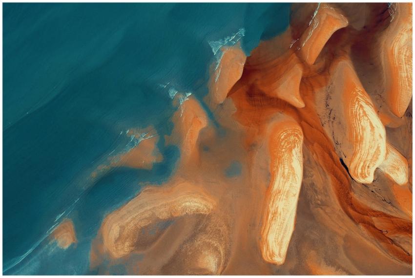 Stunning aerial shoreline view showcasing vibrant