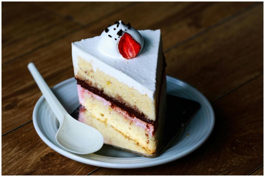 Indulge in this mouthwatering slice of strawberry