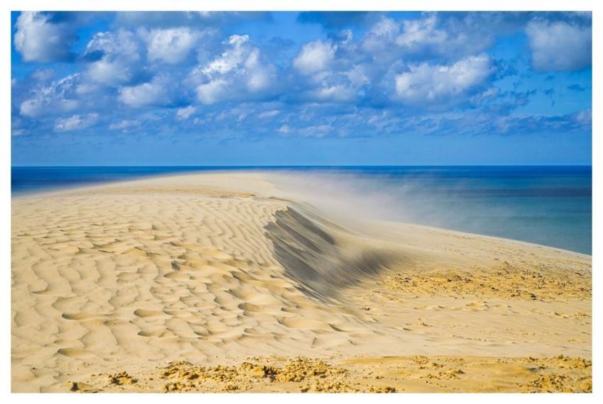 Sand Dune Sand Desert Landscape Clouds