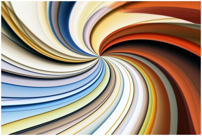 Colorful abstract spiral image with vibrant swirli