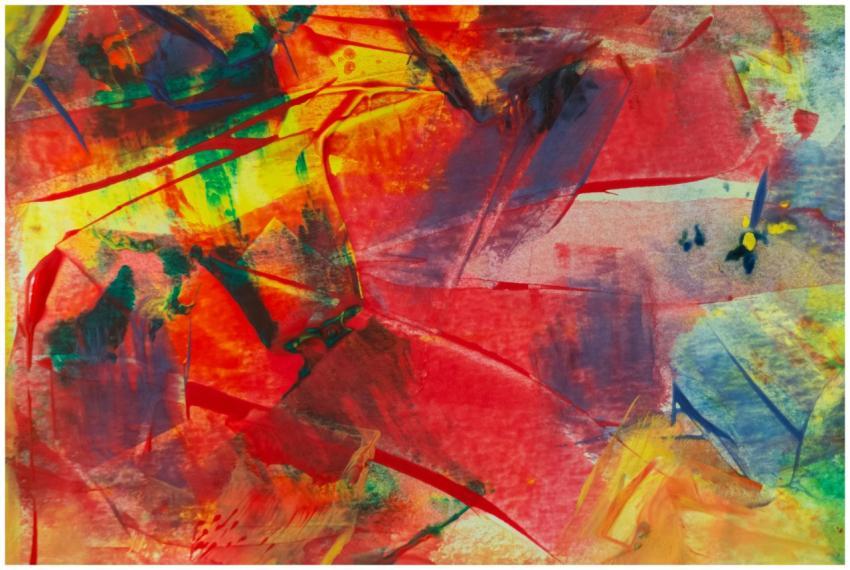 Colorful abstract acrylic painting showcasing dyna