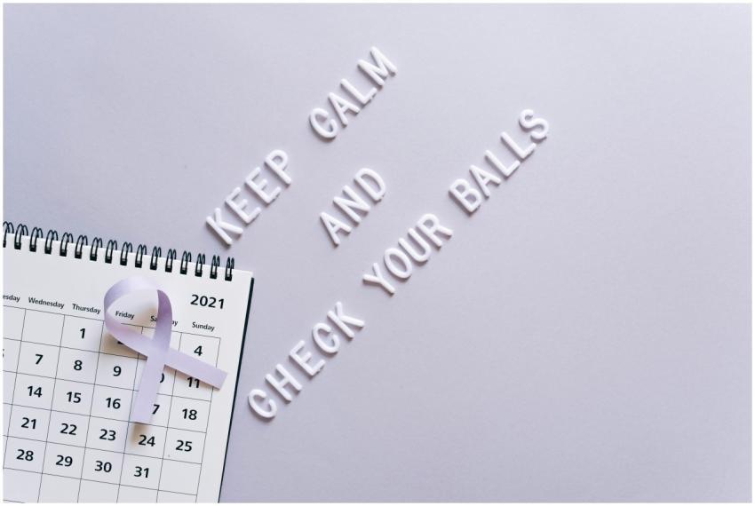 Cancer awareness concept with calendar and text re