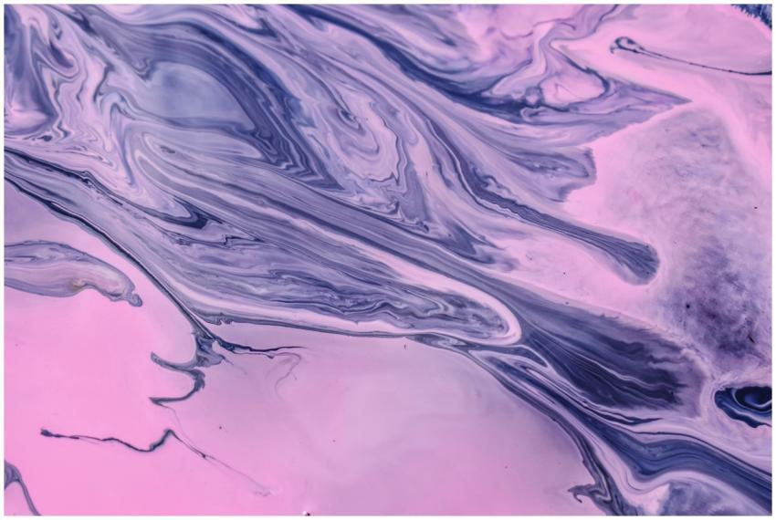 Swirling pink and purple fluid abstract art create
