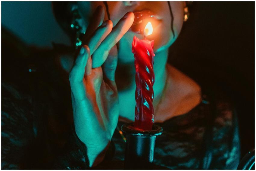 An atmospheric portrait featuring a person and a l