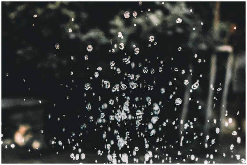 Captivating macro image of water droplets suspende