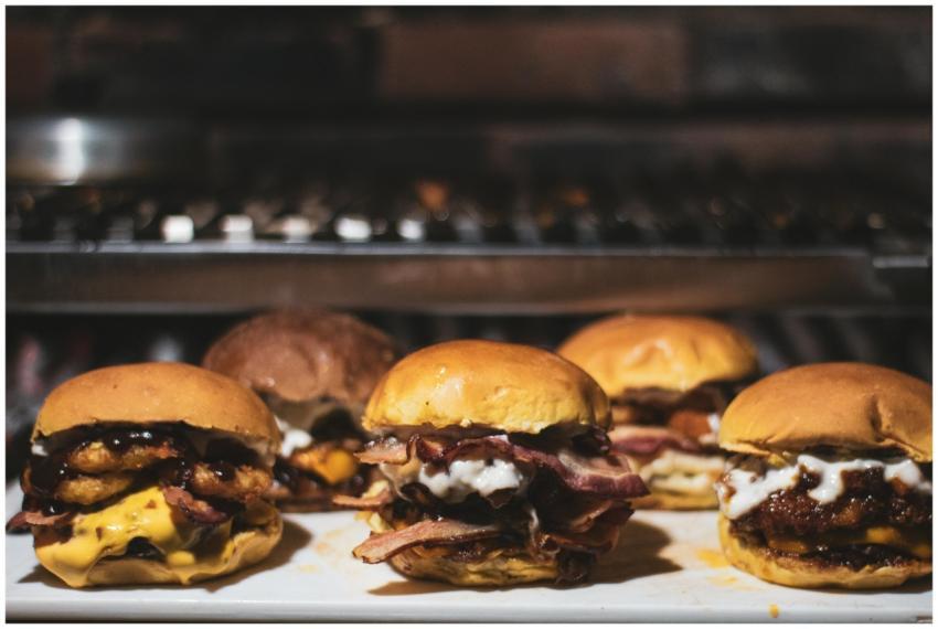 Delicious cheeseburgers with bacon, perfect for a