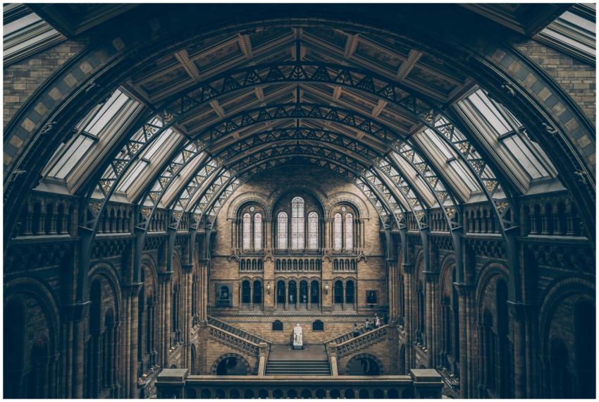 Breathtaking view of a grand museum interior showc