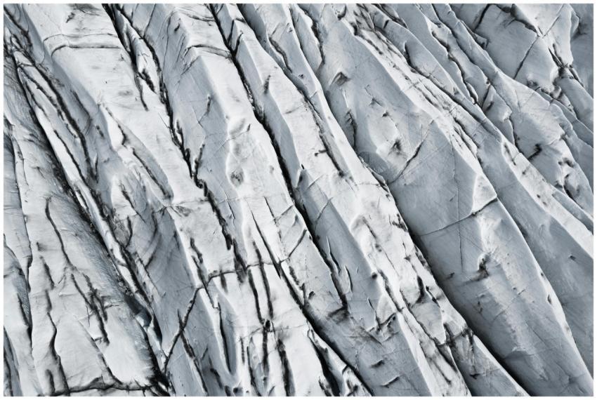 Detailed close-up of Icelandic glacier showcasing