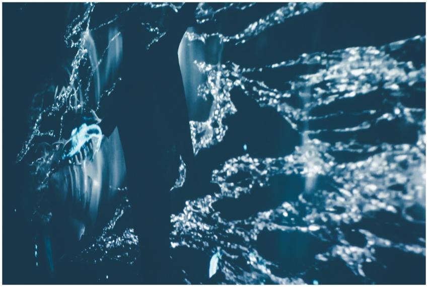 Creative abstract water splash with light effects