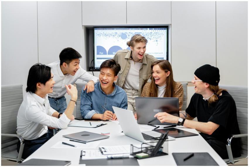 A diverse group of professionals engaging in brain