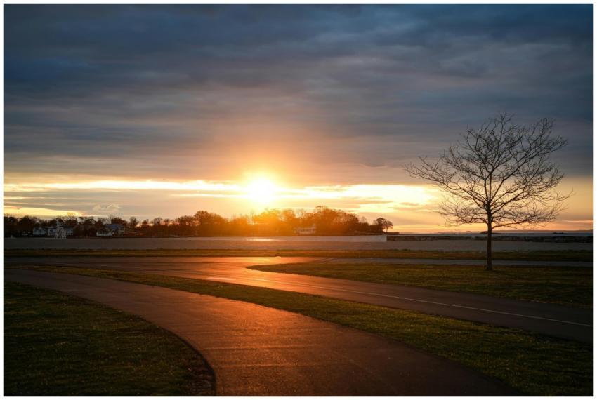 Serene Sunset Over Coastal