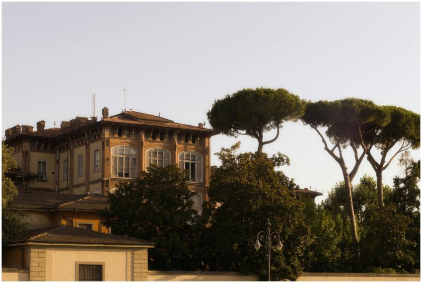 A charming historical villa in Pisa, Italy, framed
