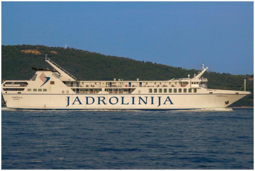 Jadrolinija ferry 'Korčula' cruising on Adriatic S
