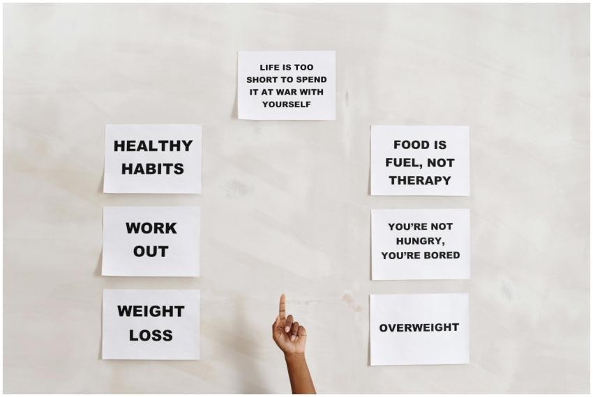 Inspiring quotes promoting a healthy lifestyle and