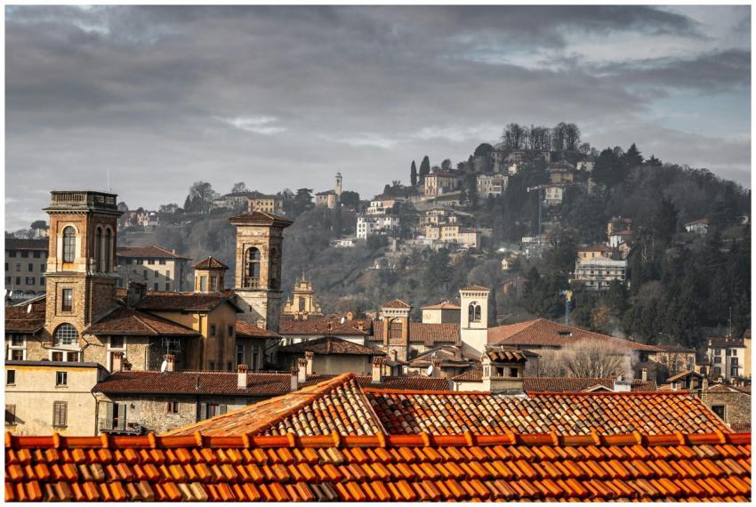 A picturesque view of an Italian city's historic a