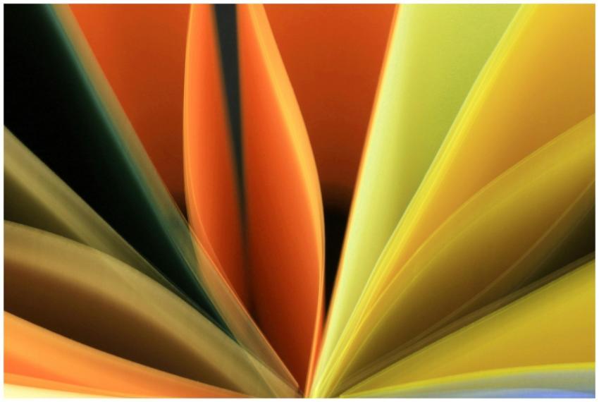 Vivid abstract art showcasing colorful paper folds