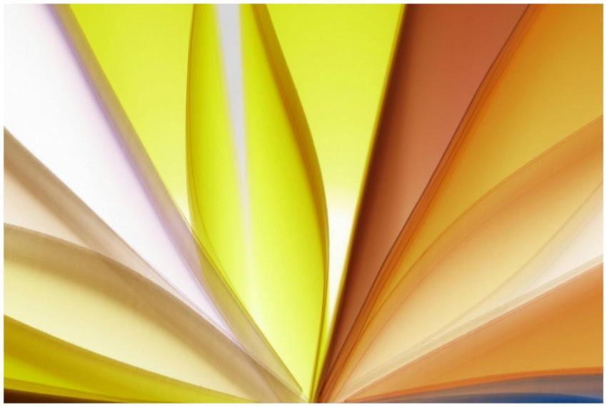 Abstract image of colorful paper folds with dynami