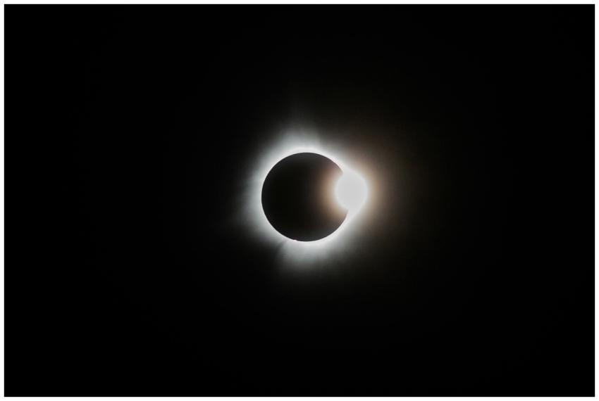 Capture of a breathtaking solar eclipse showcasing