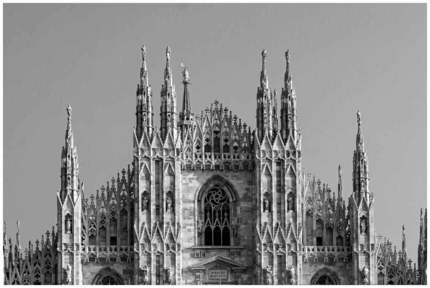 Majestic facade of Milan Cathedral showcasing Goth