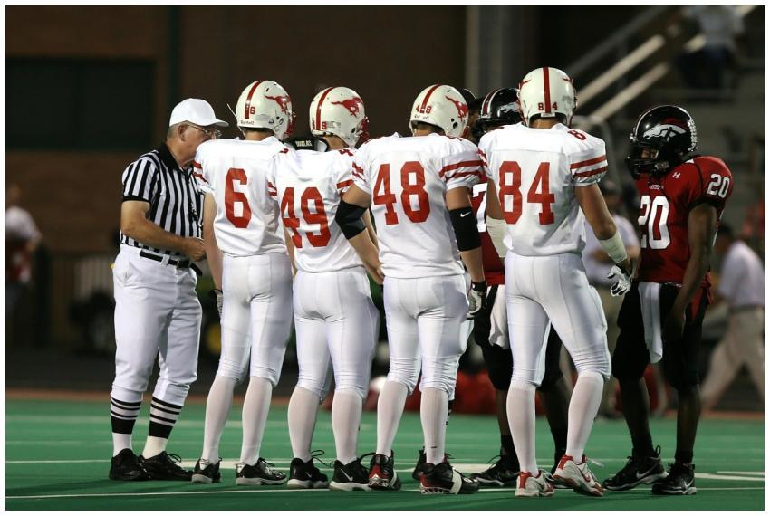 Exciting high school football teams in uniforms me