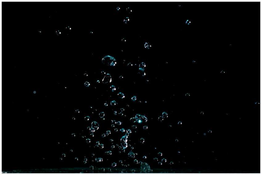 Stunning macro shot of water droplets captured aga