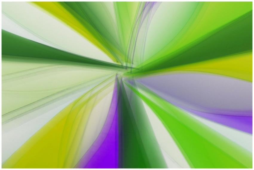 Dynamic abstract art with vibrant green, yellow, a