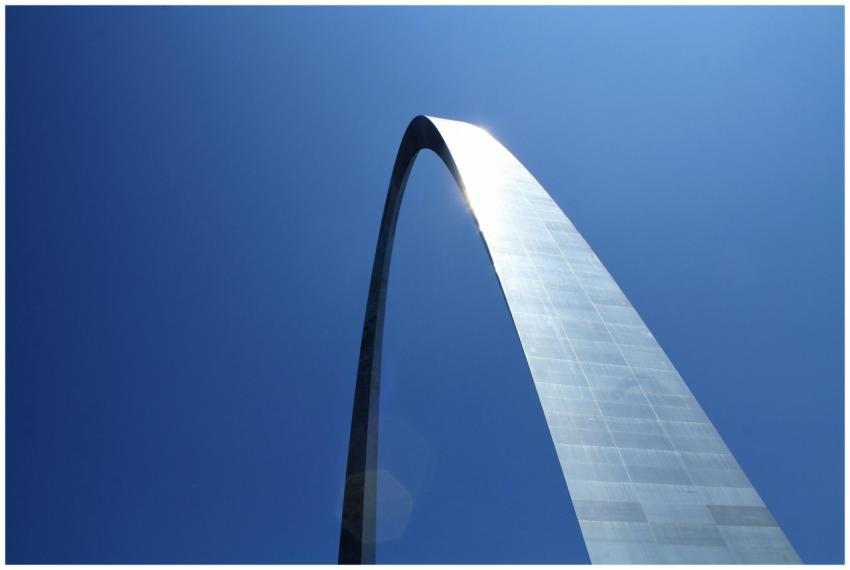 Iconic Gateway Arch in St. Louis captured against