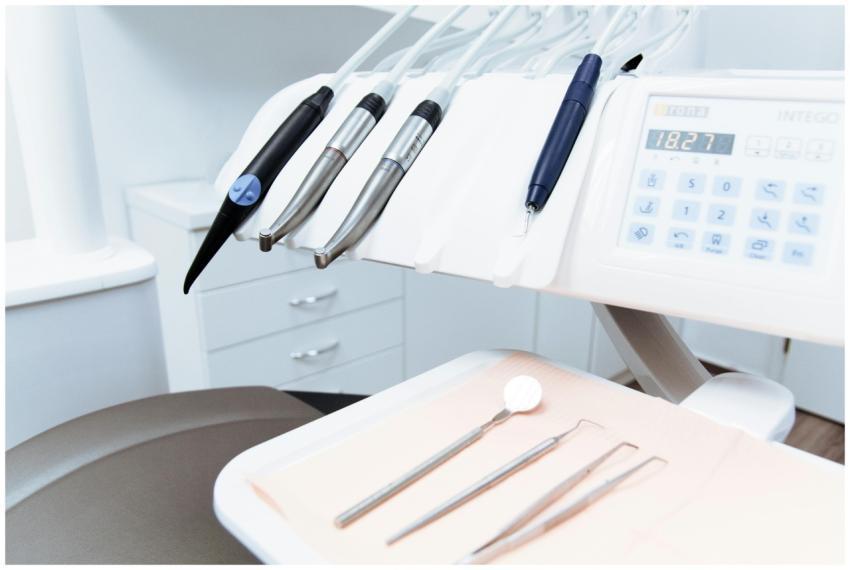 Clean and professional dental office setup with to