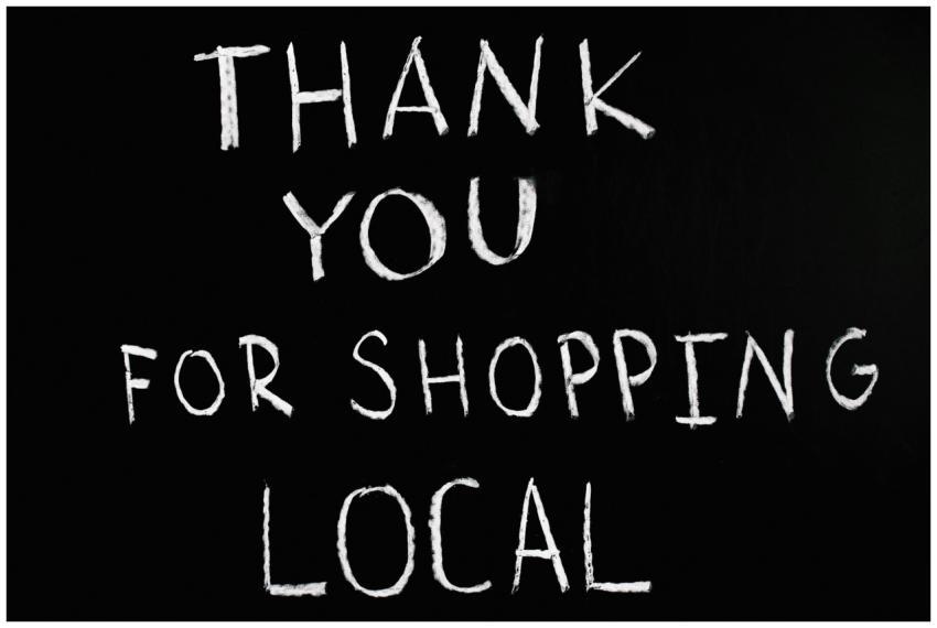 A chalkboard with handwritten message thanking for