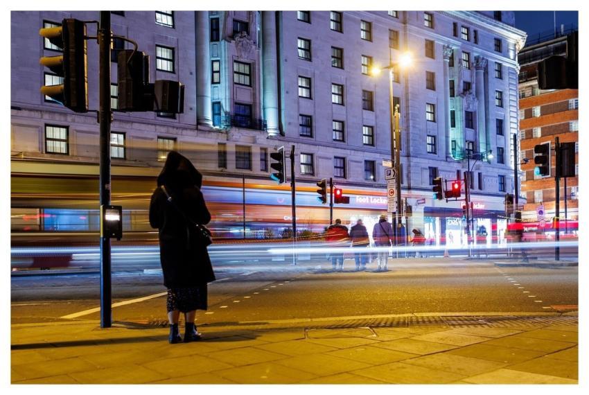 Motion Traffic Night Woman