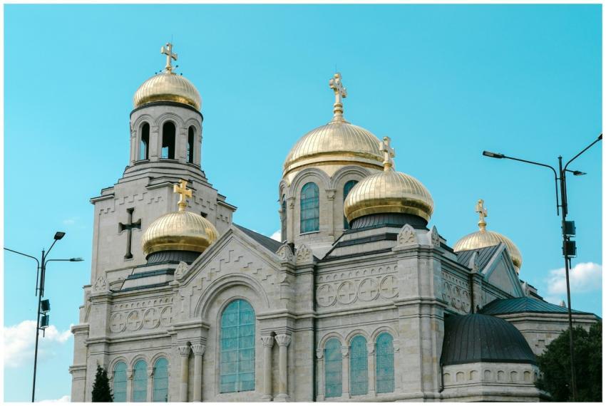Captivating view of Varna Cathedral's golden domes