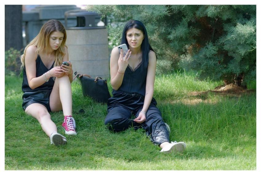 Girls Casual Relaxing Outdoors