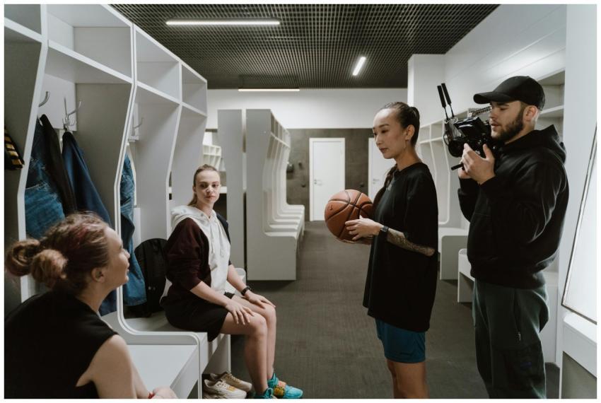 A candid behind-the-scenes look inside a basketbal