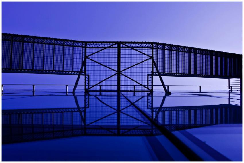 Abstract view of modern architectural elements wit