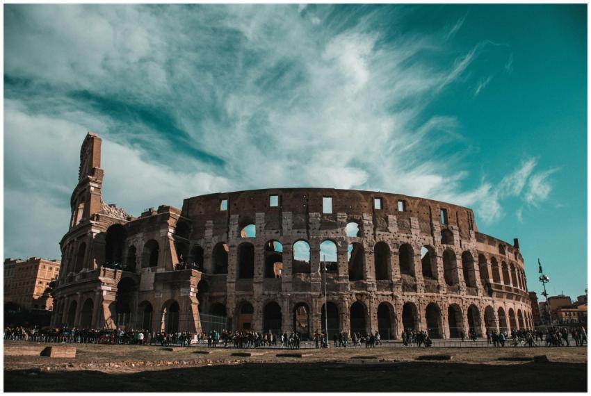 Stunning view of the Colosseum in Rome showcasing