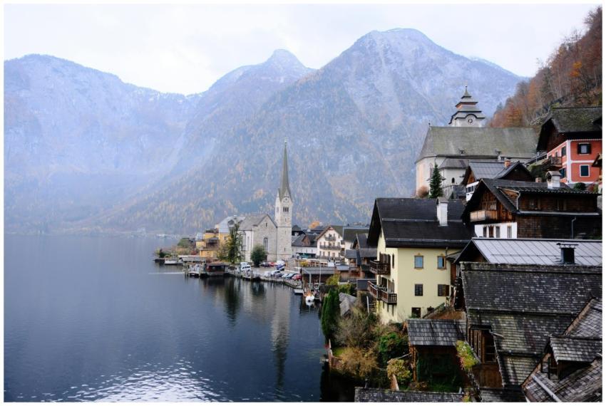 Scenic Hallstatt Village Lake