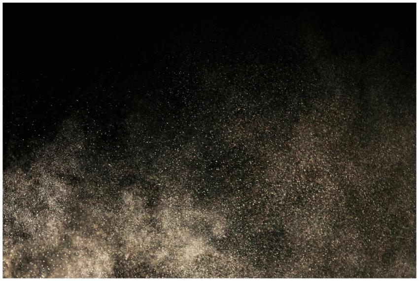 A mesmerizing display of dust particles floating a