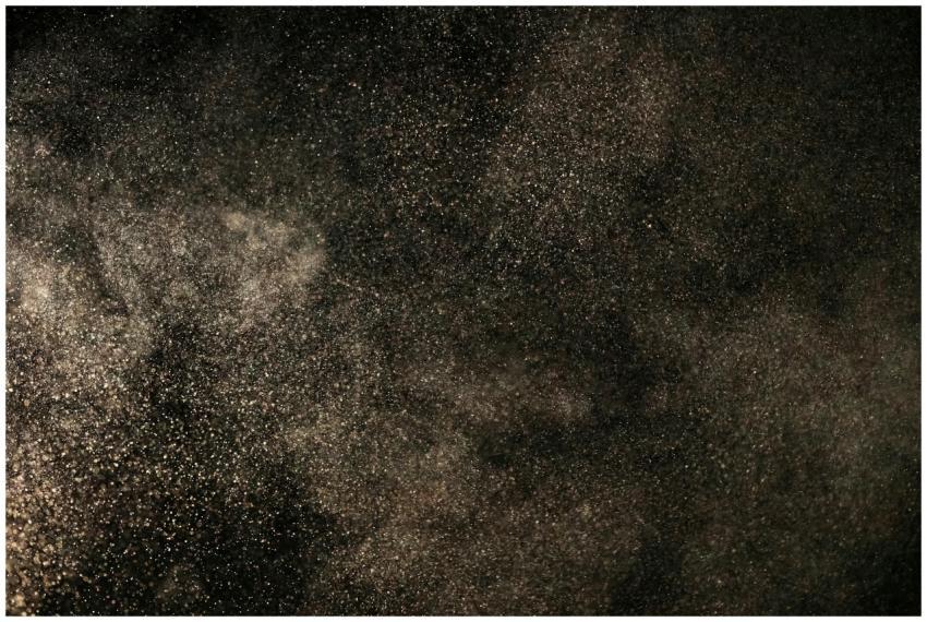 A captivating view of dust particles floating agai