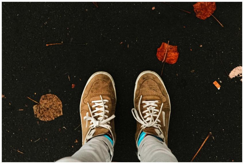 Walking Through Autumn Leaves