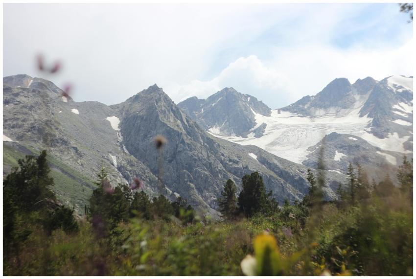 Stunning Altai mountains under a clear sky, displa