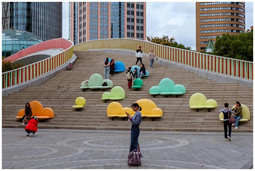 Colorful Urban Stairs Playful