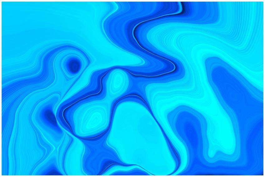 Dynamic abstract art featuring vibrant blue swirli