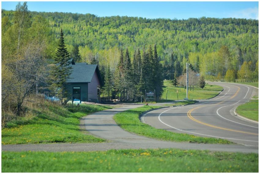Scenic Roadside House Surrounded