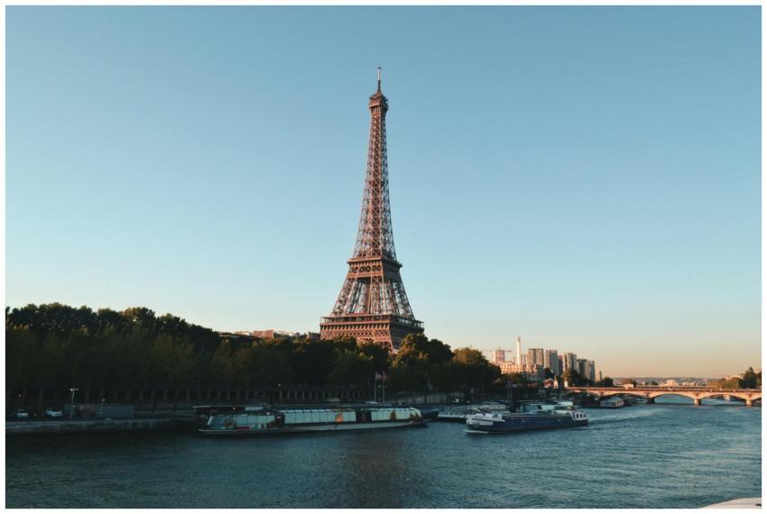 Scenic view of the Eiffel Tower and Seine River at