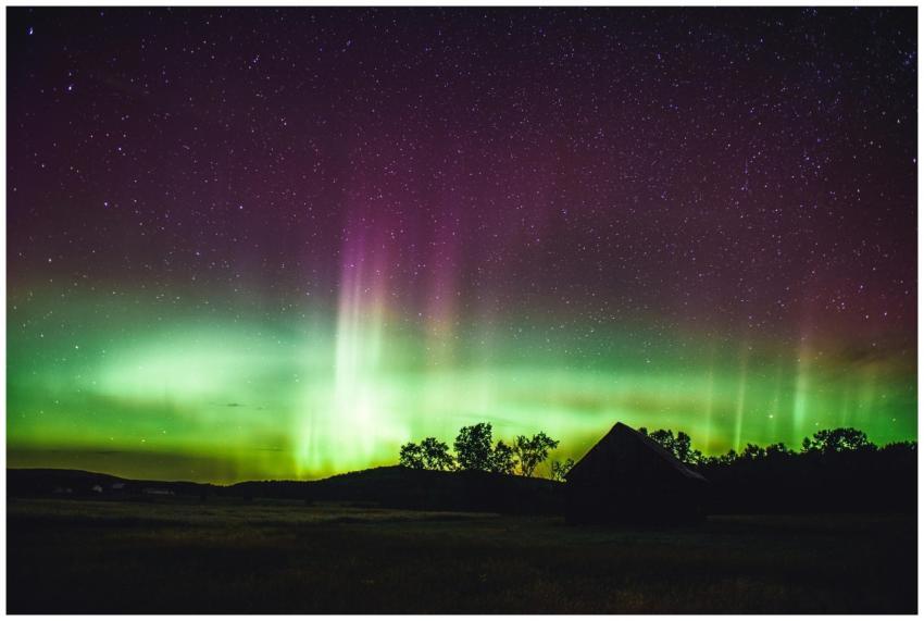 Stunning aurora borealis illuminating the night sk