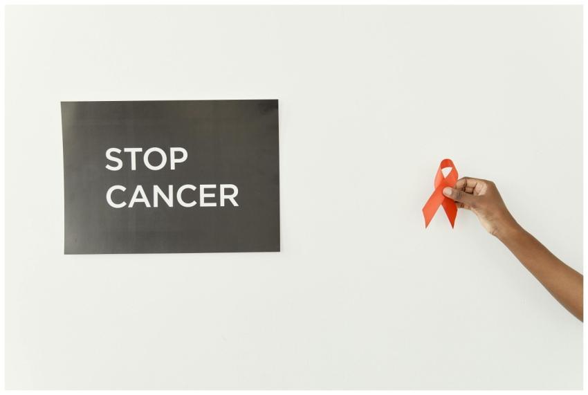 Powerful image advocating cancer awareness featuri