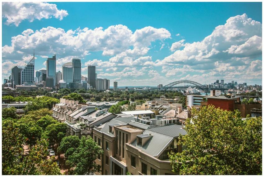 Stunning view of Sydney's skyline featuring the Ha