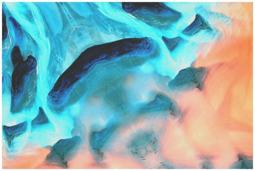 Stunning abstract art featuring dynamic blue and c