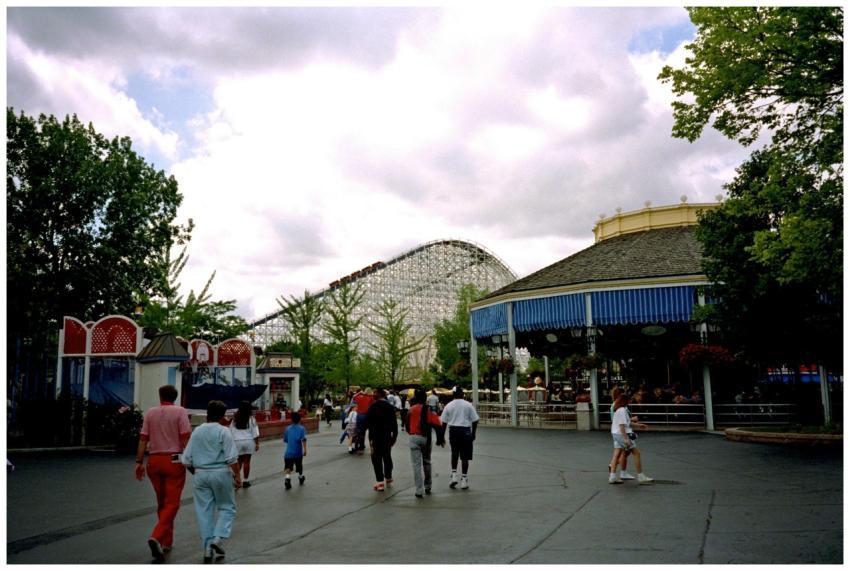 Wooden Roller Coaster Amusement